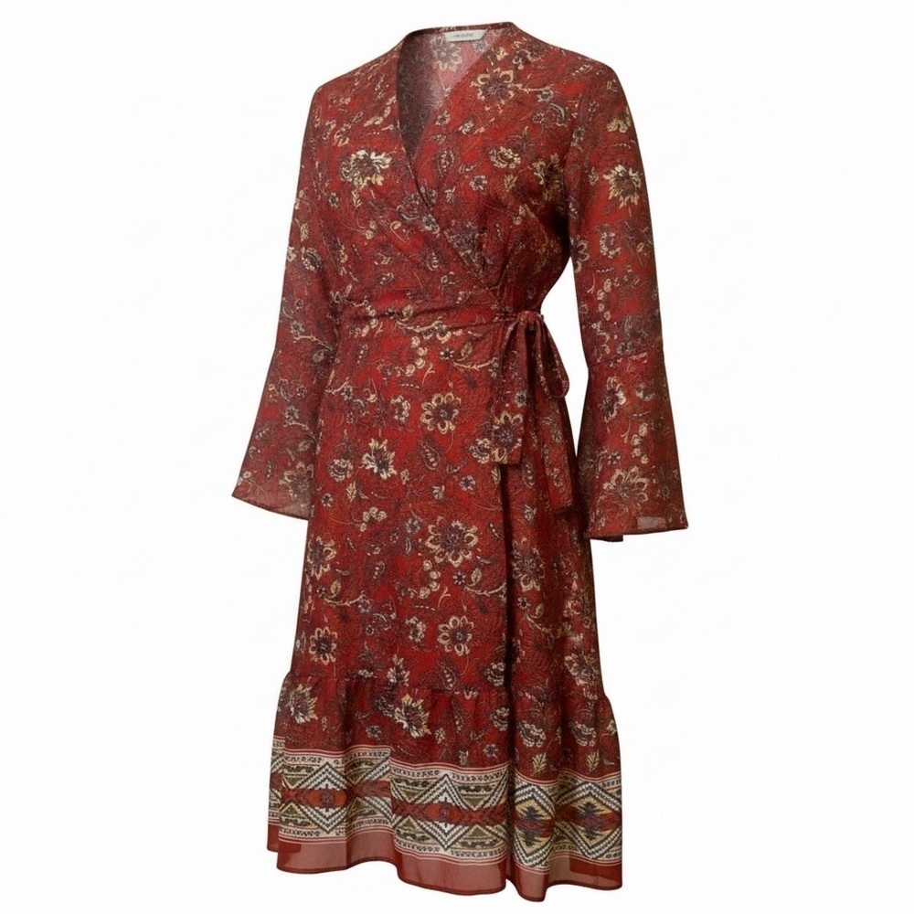 Roper Western Wrap Dress Size Medium New without Tags - Picture 2 of 11